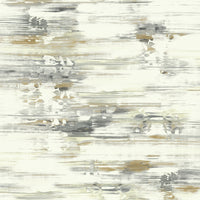 Seabrook Designs Spatula Stripes Gold, Gray, & Off-white Wallpaper AH41105