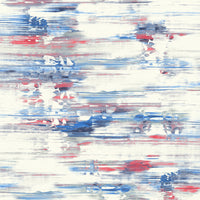 Seabrook Designs Spatula Stripes Royal Blue, Ruby, & Off-white Wallpaper AH41111