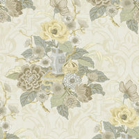 Seabrook Designs Dynasty Floral Metallic Pearl Wallpaper AI40005