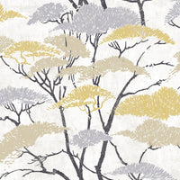 Seabrook Designs Confucius Tree Metallic Gold And Silver Wallpaper AI41403