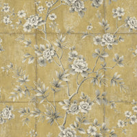 Seabrook Designs Great Wall Floral Metallic Gold And Taupe Wallpaper AI41905