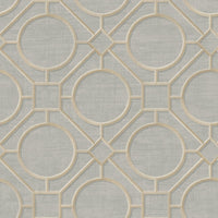 Seabrook Designs Silk Road Trellis Metallic Gold And Gray Wallpaper AI42401