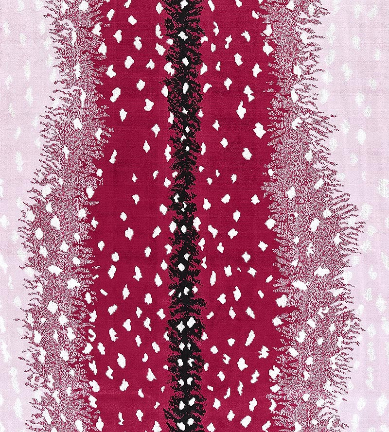 Old World Weavers Antelope Raspberry Fabric Sample ALBOHE0006