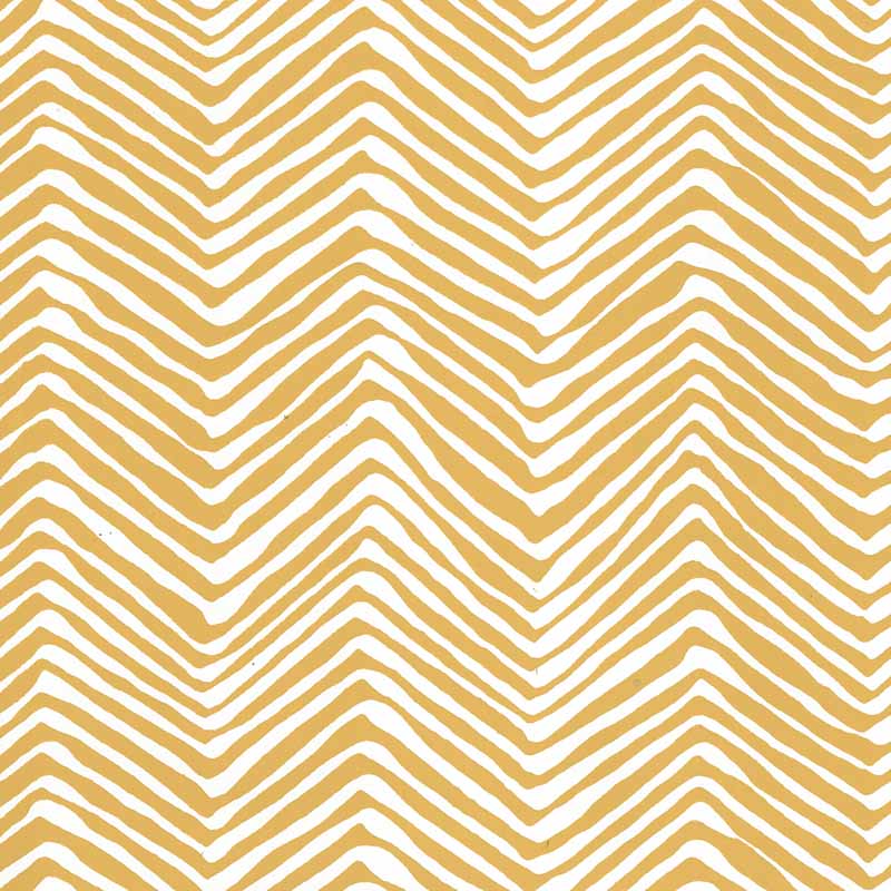 Alan Campbell Petite Zig Zag Inca Gold Wallpaper Sample AP303-05PV