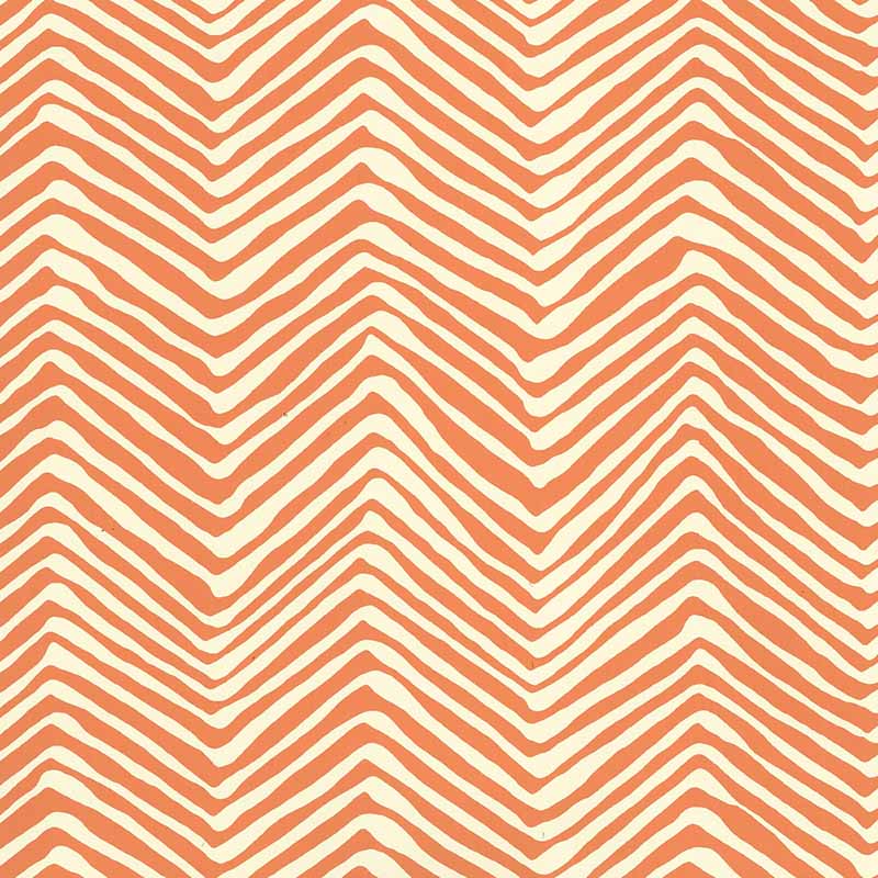 Alan Campbell Petite Zig Zag Salmon Wallpaper Sample AP303-12