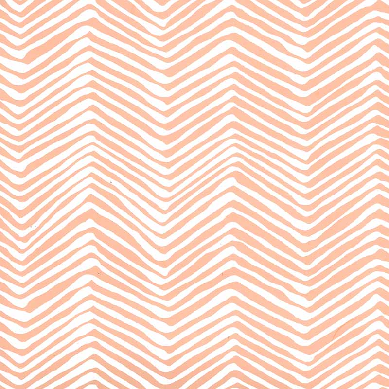 Alan Campbell Petite Zig Zag Peach Wallpaper Sample AP303-4