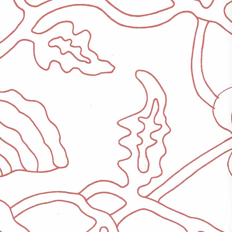 Alan Campbell Potalla Outline New Shrimp Wallpaper Sample AP804L-04