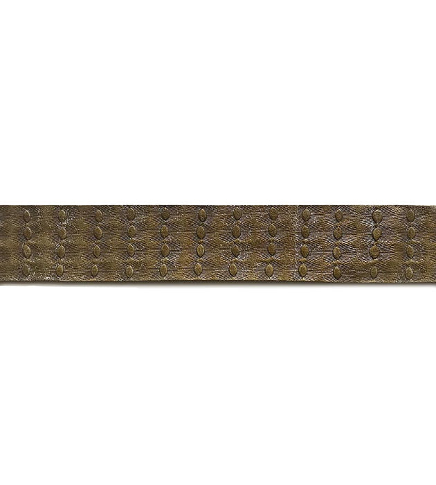 Old World Weavers Cuir Relief Border Bronze Fabric Sample AQ01CD0001