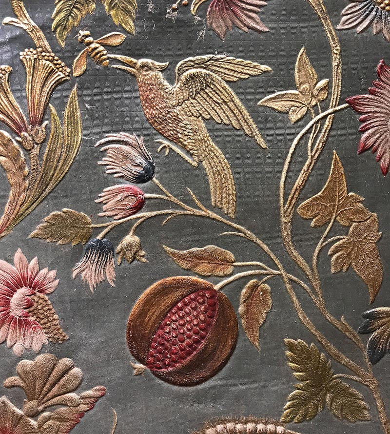 Old World Weavers Cuir Eden Blue/Multi Fabric Sample AQ17CD0001