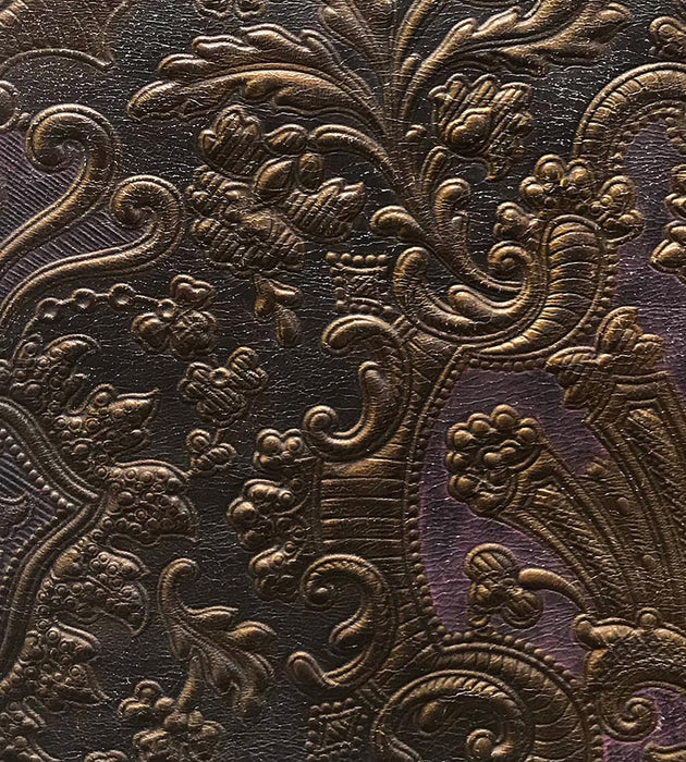 Old World Weavers Cuir Colbert Mauve/Gold Fabric Sample AQ48CD0001