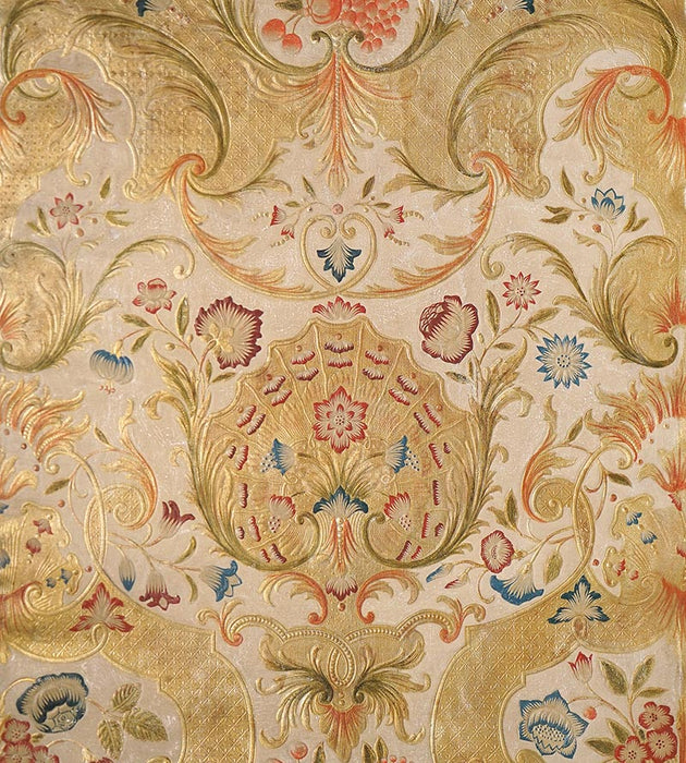 Old World Weavers Cuir Versailles White/Multi Fabric Sample AQ21CD0002