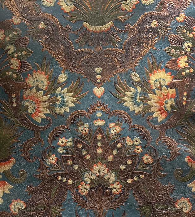 Old World Weavers Cuir Luxembourg Blue Fabric Sample AQ00660003