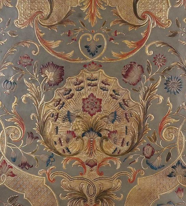 Old World Weavers Cuir Versailles Bleu/Multi Fabric Sample AQ21CD0003