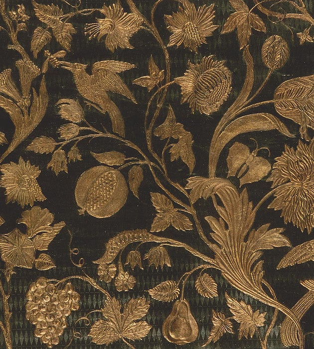 Old World Weavers Cuir Eden Green/Gold Fabric AQ17CD0004