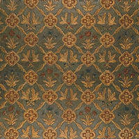 Old World Weavers Cuir Chene Bleu/Gold Fabric AQ22CD0004