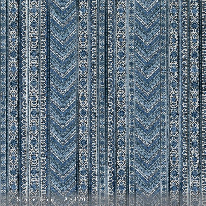 Lisa Fine Amira Stripe Stone Blue Fabric AST-01