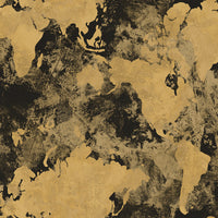 Seabrook Designs Galileo Faux Metallic Gold And Ebony Wallpaper AV50900