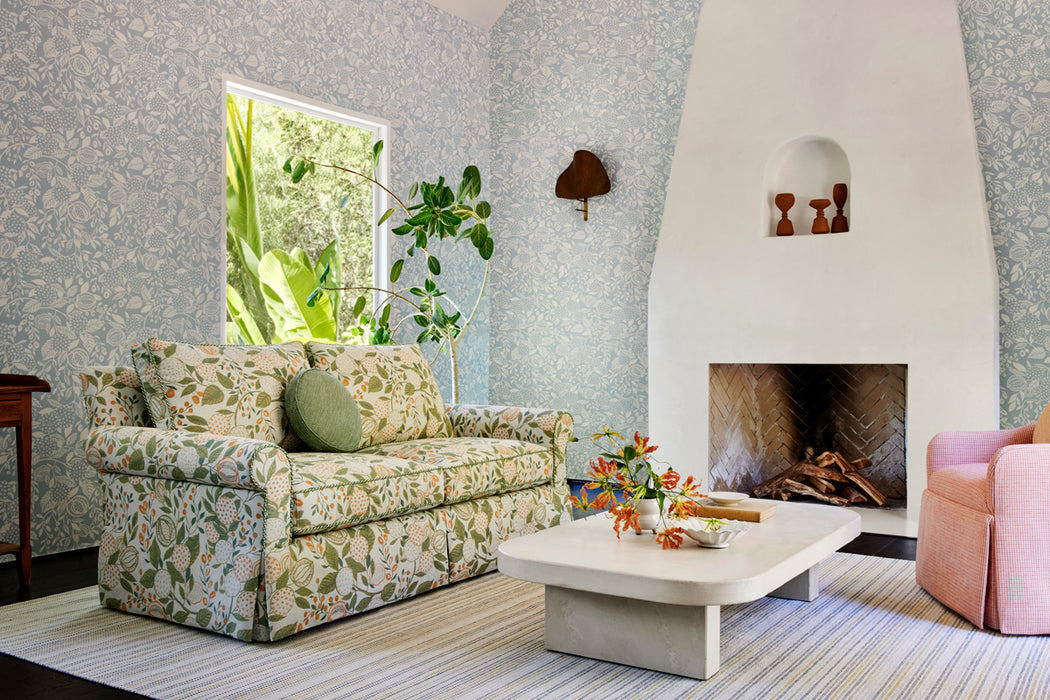Perennials Al Fresco Ice Blue Wallpaper PD108-798