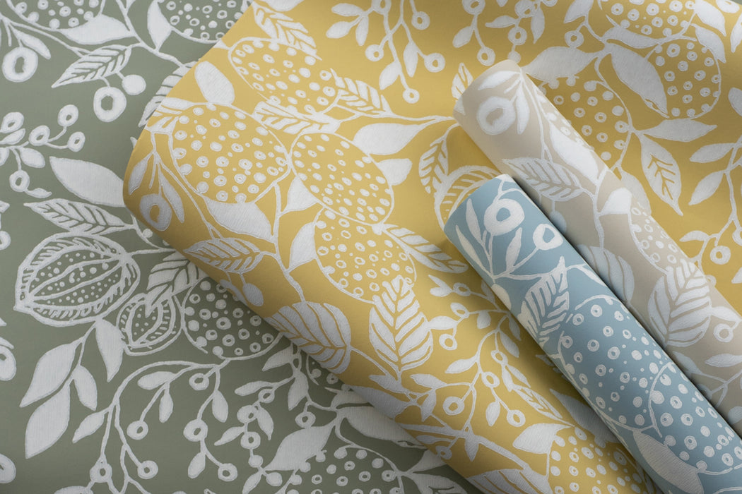 Perennials Al Fresco Ice Blue Wallpaper PD108-798