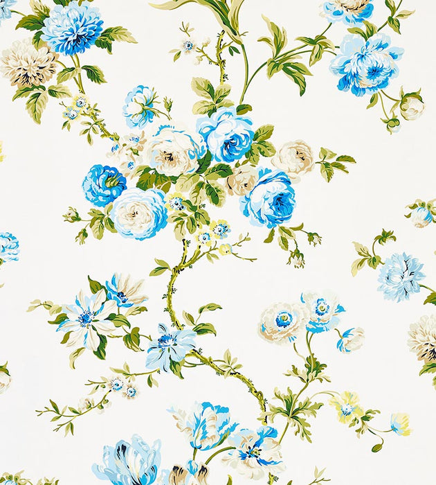 Old World Weavers Botanical Garden Porcelain Blue Fabric Sample B035060003