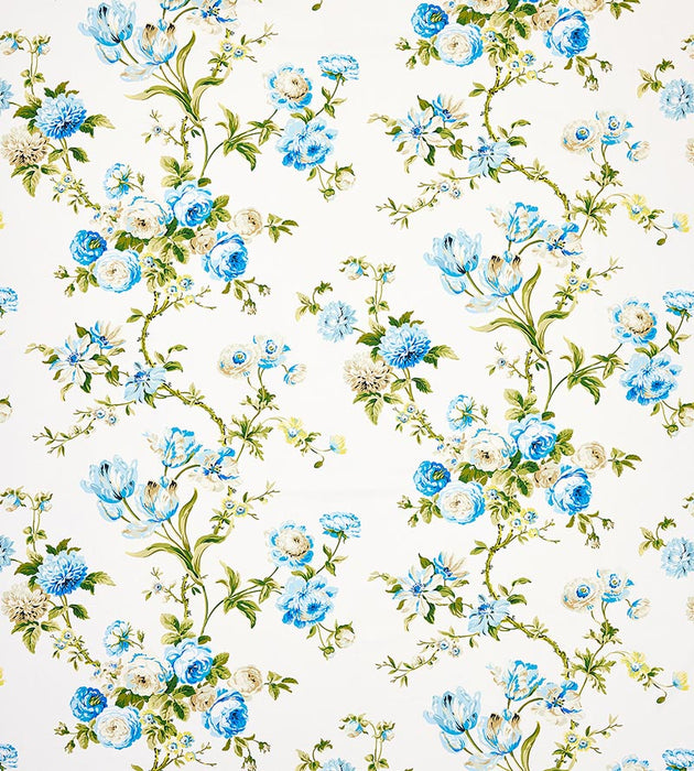Old World Weavers Botanical Garden Porcelain Blue Fabric B035060003