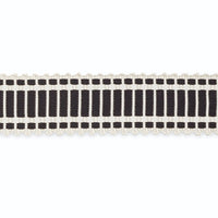 Schumacher Eugenie Picot-Edge Braid Ivory/Ebony Trim B107-7