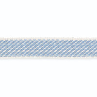 Schumacher Nanette Braid Ivory/Powder Blue Trim B145-2