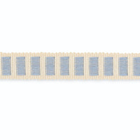 Schumacher Aubrey Braid Ivory/Sky Trim B154-8