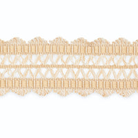 Schumacher Nikita Braid Peche/Oyster Trim B181-3