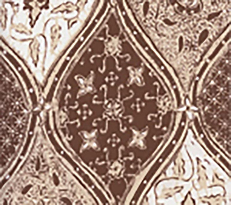 China Seas Balinese Batik Brown Cream Wallpaper Sample 6630-09WP