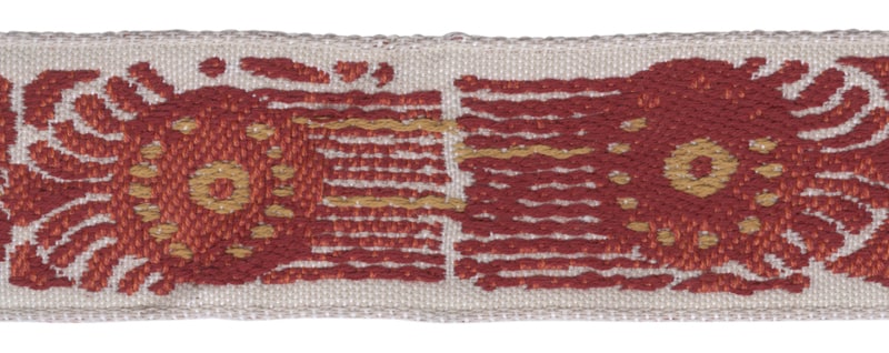 Perennials Bazaar Border Red Coral Fabric Sample BB-166