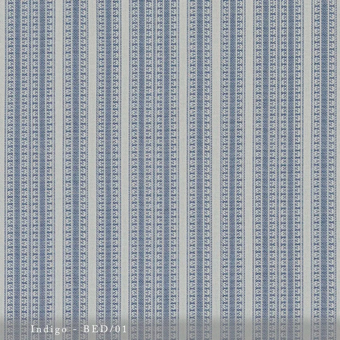 Lisa Fine Bedouin Stripe - Performance Indigo Fabric Sample BED-01