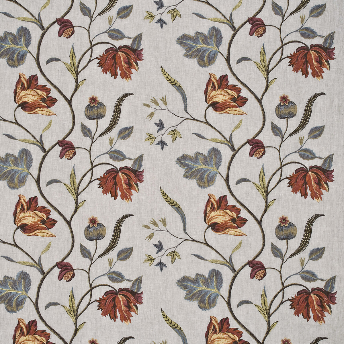 GP & J Baker Tulip Tree Linen Pimento Fabric BF10345.2.0