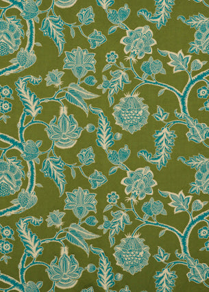 GP & J Baker Kelway Moss/Teal Fabric Sample BF10586.795.0