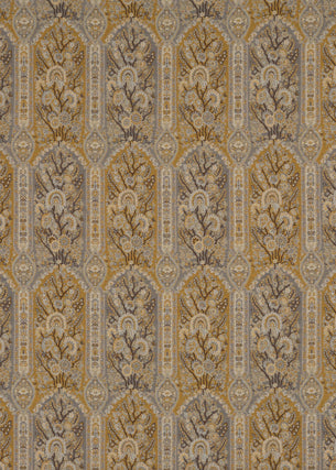 GP & J Baker Winton Grey/Mustard Fabric Sample BF10594.1.0