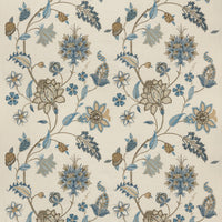 GP & J Baker Baker'S Indienne Embroidery Soft Blue Fabric BF10784.3.0