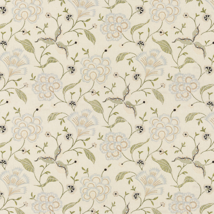 GP & J Baker Lamorna Embroidery Linen Fabric BF10798.1.0