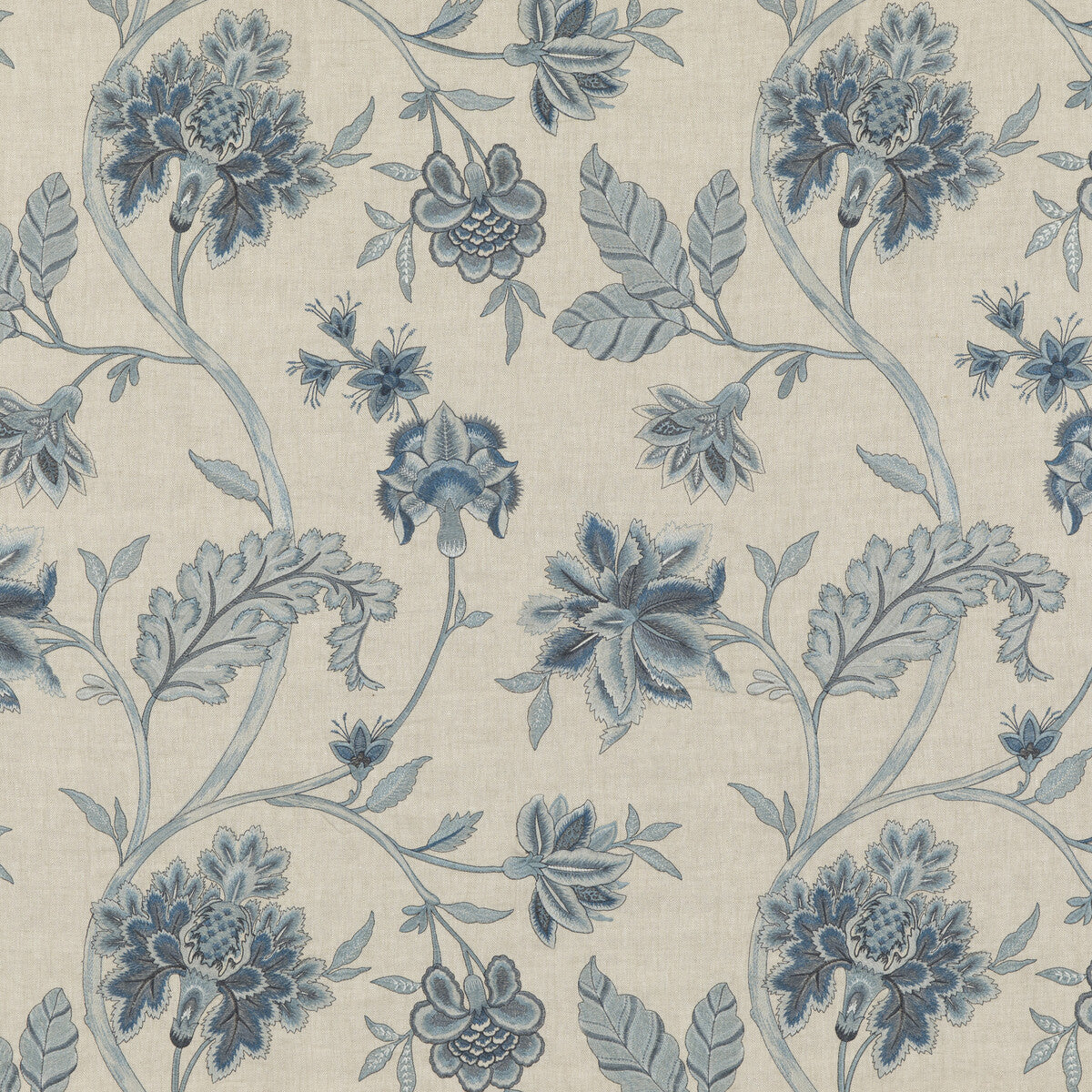 GP & J Baker Arundel Blue Fabric Sample BF10904.1.0