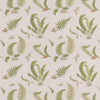 GP & J Baker Ferns Embroidery Green/Natural Fabric BF10991.3.0