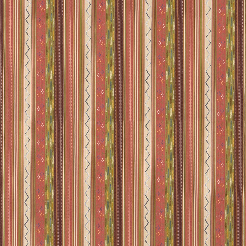 GP & J Baker Runaway Coral/Green Fabric Sample BF11060.3.0