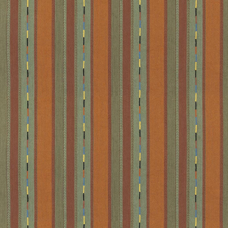 GP & J Baker Bunty Orange/Green Fabric Sample BF11062.3.0