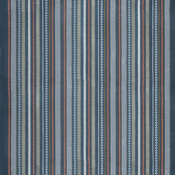 GP & J Baker Tudor Stripe Indigo Fabric BF11097.2.0