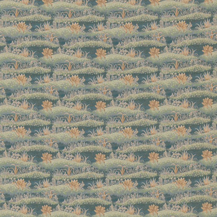 GP & J Baker Garden Tapestry Teal Fabric Sample BF11098.1.0