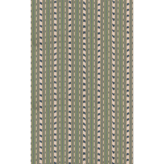 GP & J Baker Basil Stripe Green/Indigo Fabric BF11114.1.0