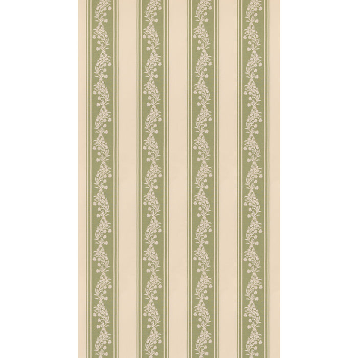 GP & J Baker Aldbury Stripe Green Fabric Sample BF11121.735.0