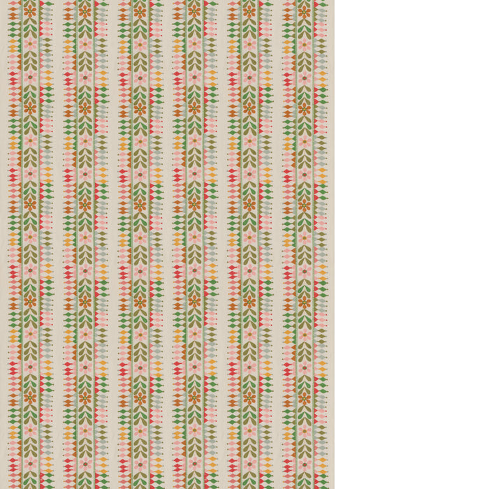 GP & J Baker Flower Pot Green Fabric Sample BF11142.2.0