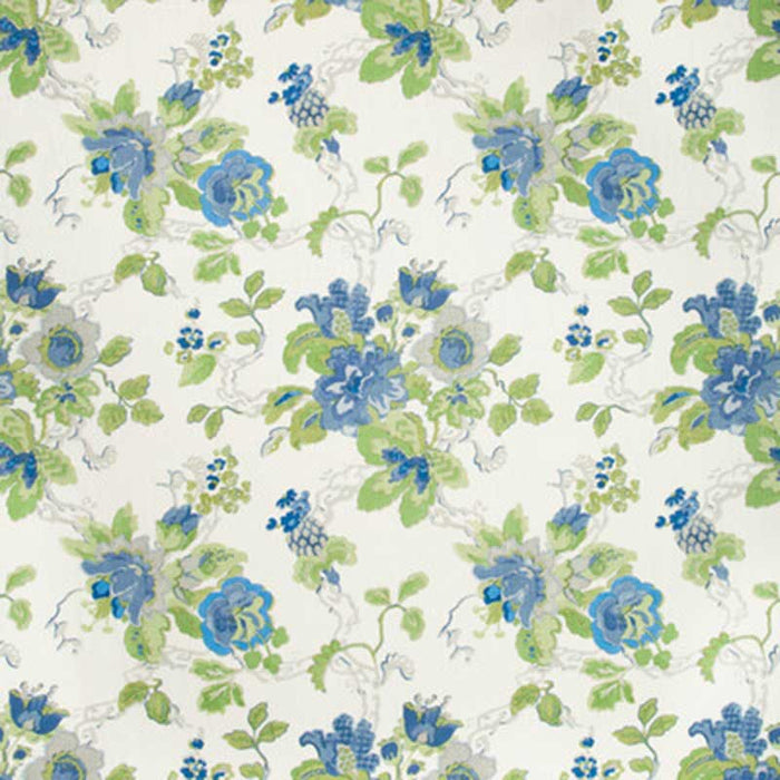 Lee Jofa Parnham Cornflower/Lime Fabric Sample BFC-3520.153.0