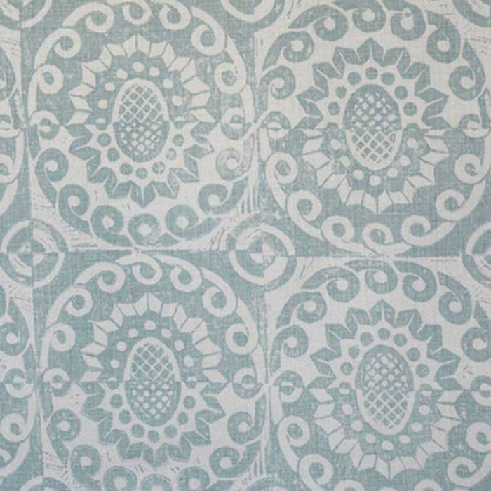 Lee Jofa Pineapple On Oatmeal Aqua Fabric Sample BFC-3628.3.0