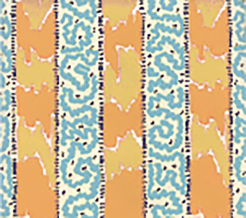 China Seas Bijou Stripe Yellow Blue Wallpaper Sample 5060-04WP