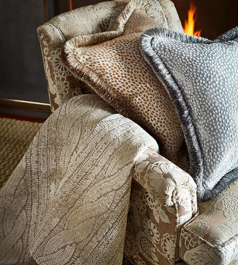 Old World Weavers Flurry Snow Fabric BI12340002